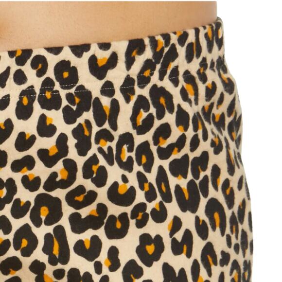 Nordst rom Family Flannel Patchwork Pajamas in Tan Shore Leopard Print NWT M - Picture 3 of 4